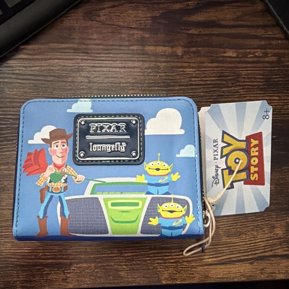 NWT Loungefly Pixar Zip Wallet - Toy Story - Woody, Jessie, Buzz & Aliens!